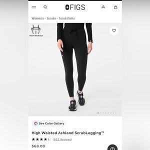 Figs Black Scrub Leggings